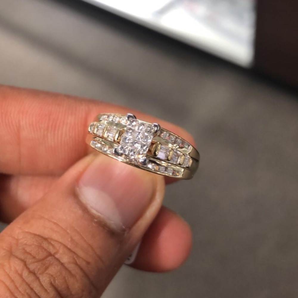 10k Diamond Bridal Wedding Engagement Ring 1/2CTW - Picture 3 of 7